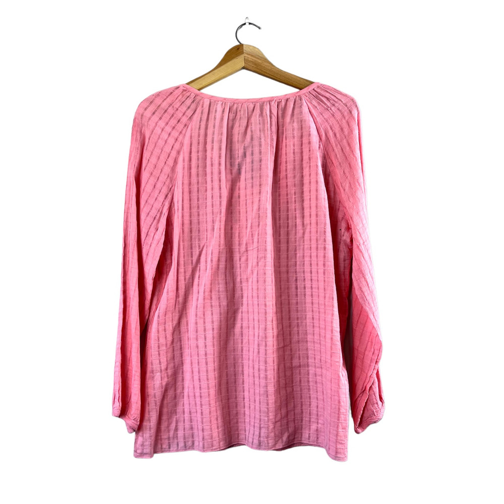 NWT Izod Pink Long Sleeve Coral Bay Blouse M - Picture 2 of 5